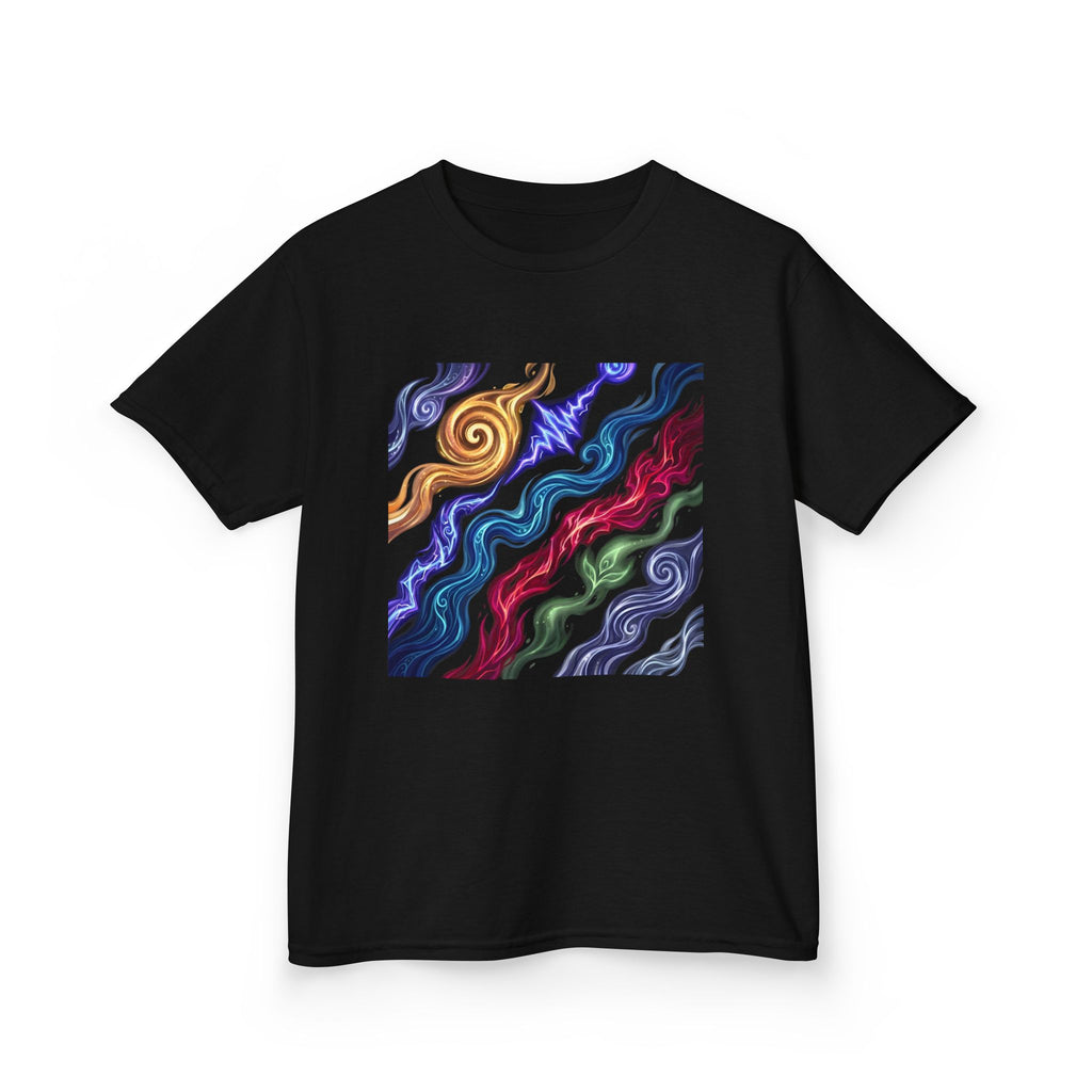 Kids Tee - Vibrant Elemental Magic Energy | Fantasy Glow