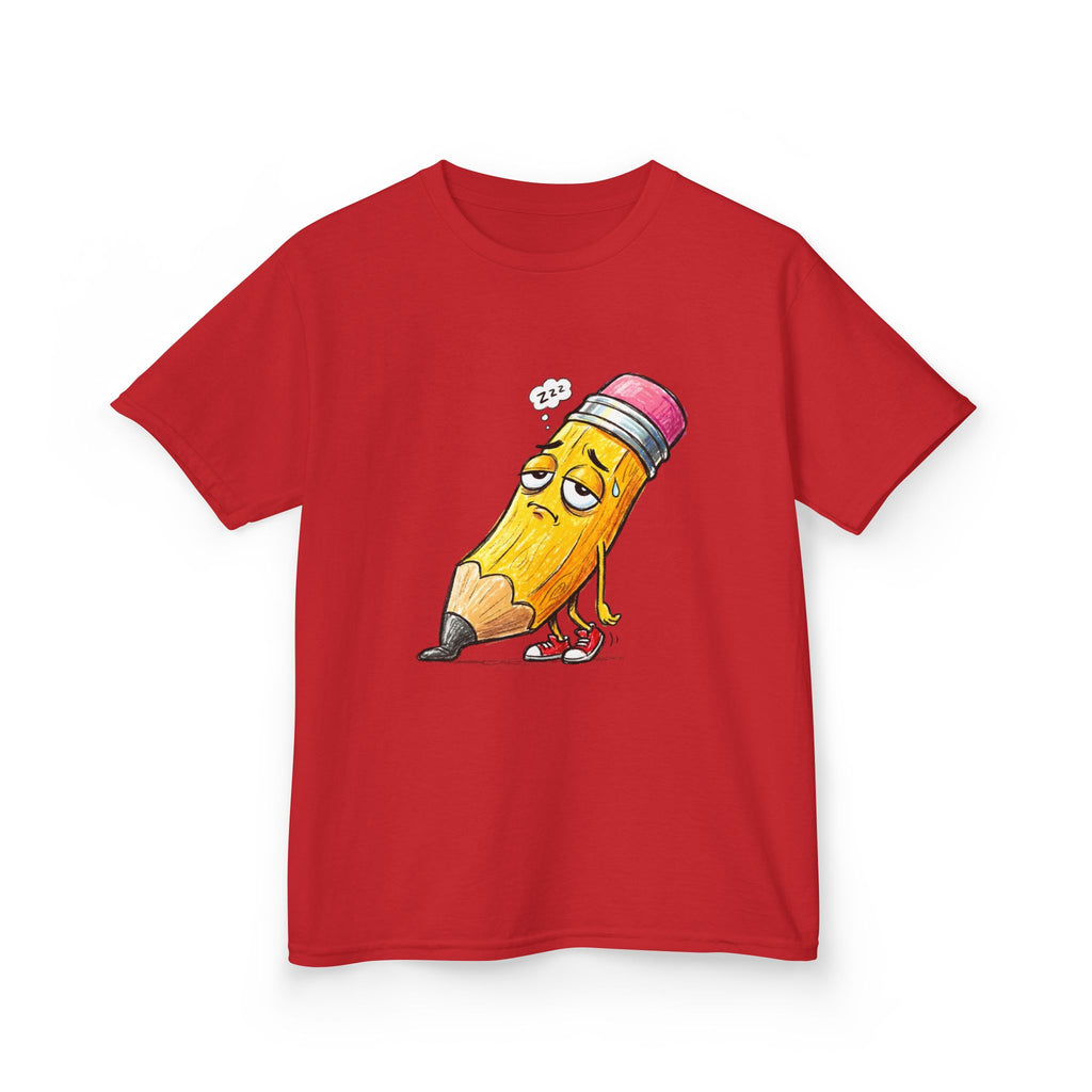 Kids T-Shirt - Tired Pencil Zzz Cartoon | Funny Back to School