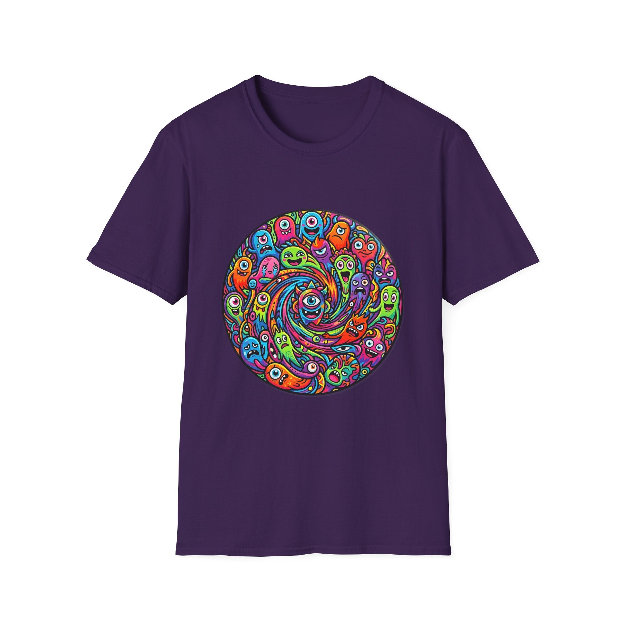 T-Shirt - Psychedelic Monster Swirl | Vibrant Alien Party