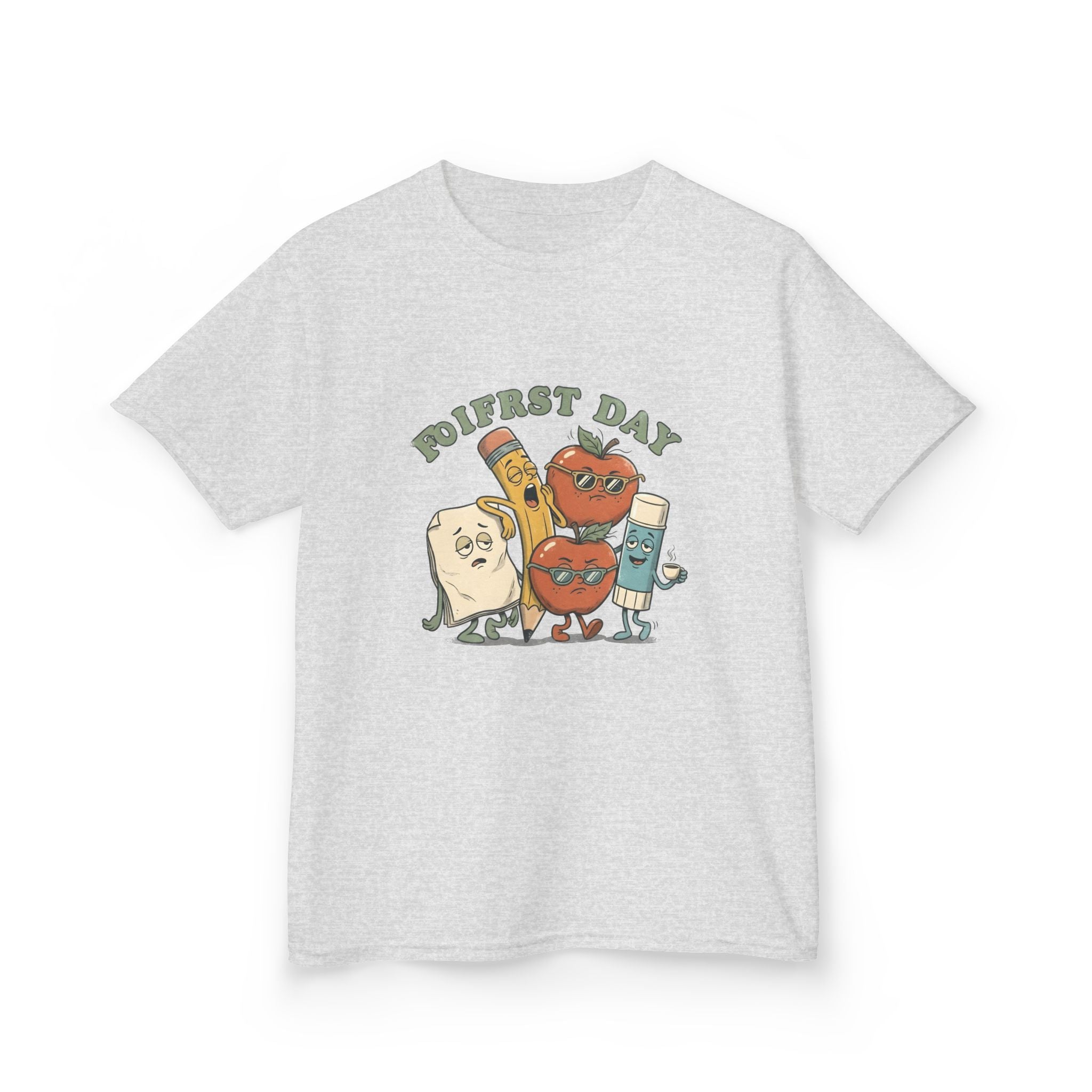 Kids Tee - Funny "FIRST DAY" Tired School Supplies Back to School 2026