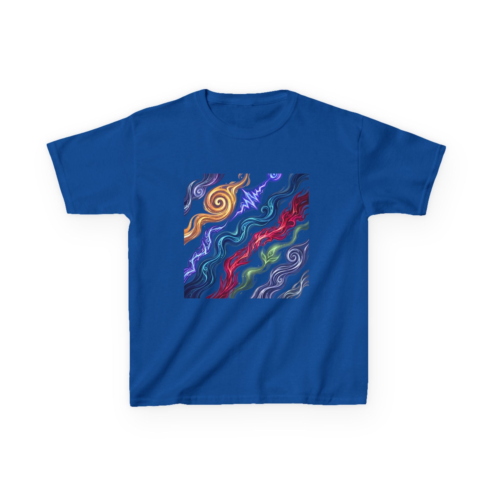 Kids Tee - Vibrant Elemental Magic Energy | Fantasy Glow