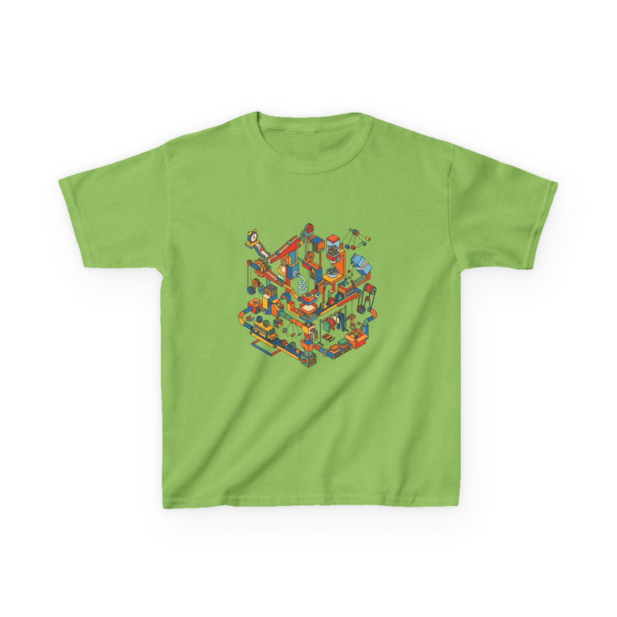 Kids Daily Routine T-Shirt - Whimsical Cartoon Machine
