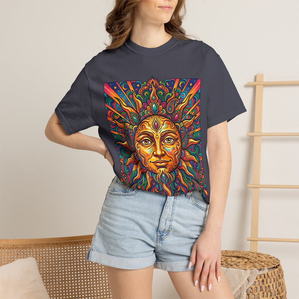 Unisex T-shirt - Psychedelic Sun Boho | Comfort Colors Garment-Dyed