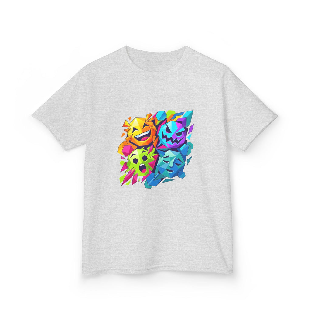 Kids T-Shirt - Vibrant Geometric Faces | Abstract Art