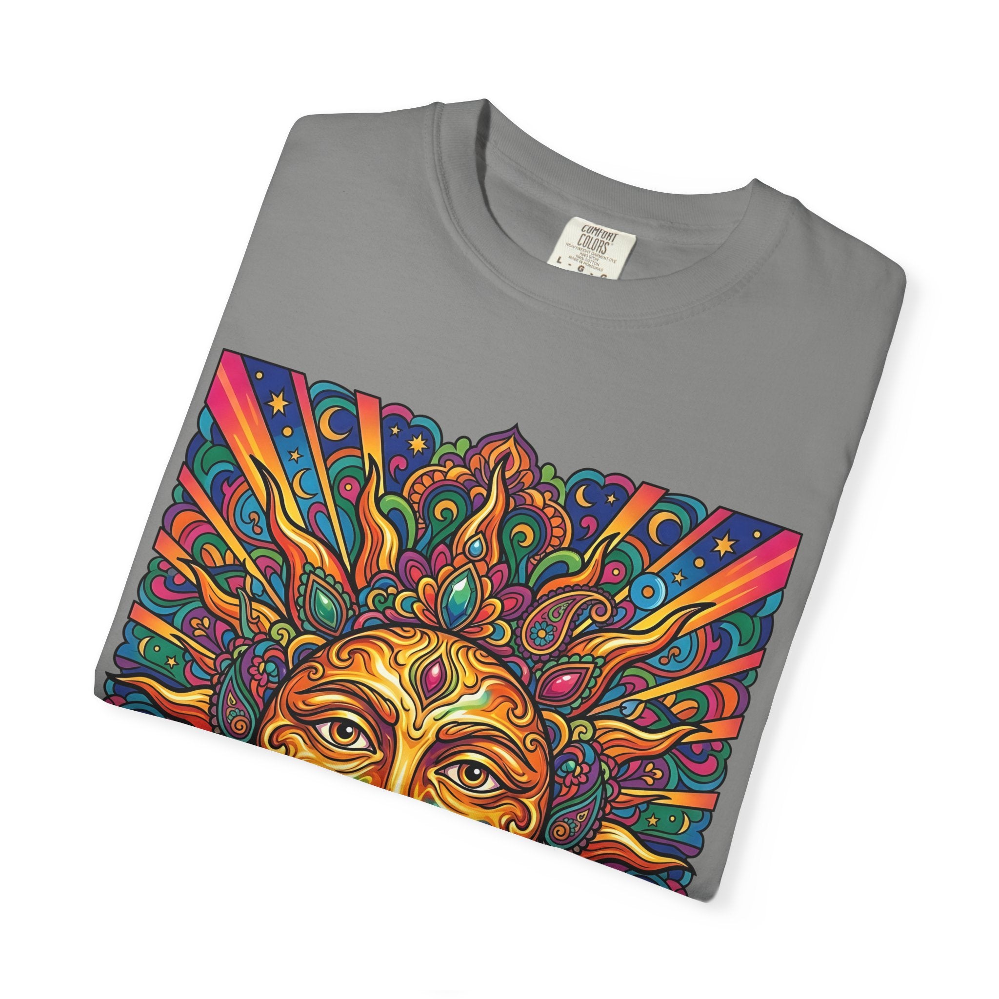 Unisex T-shirt - Psychedelic Sun Boho | Comfort Colors Garment-Dyed