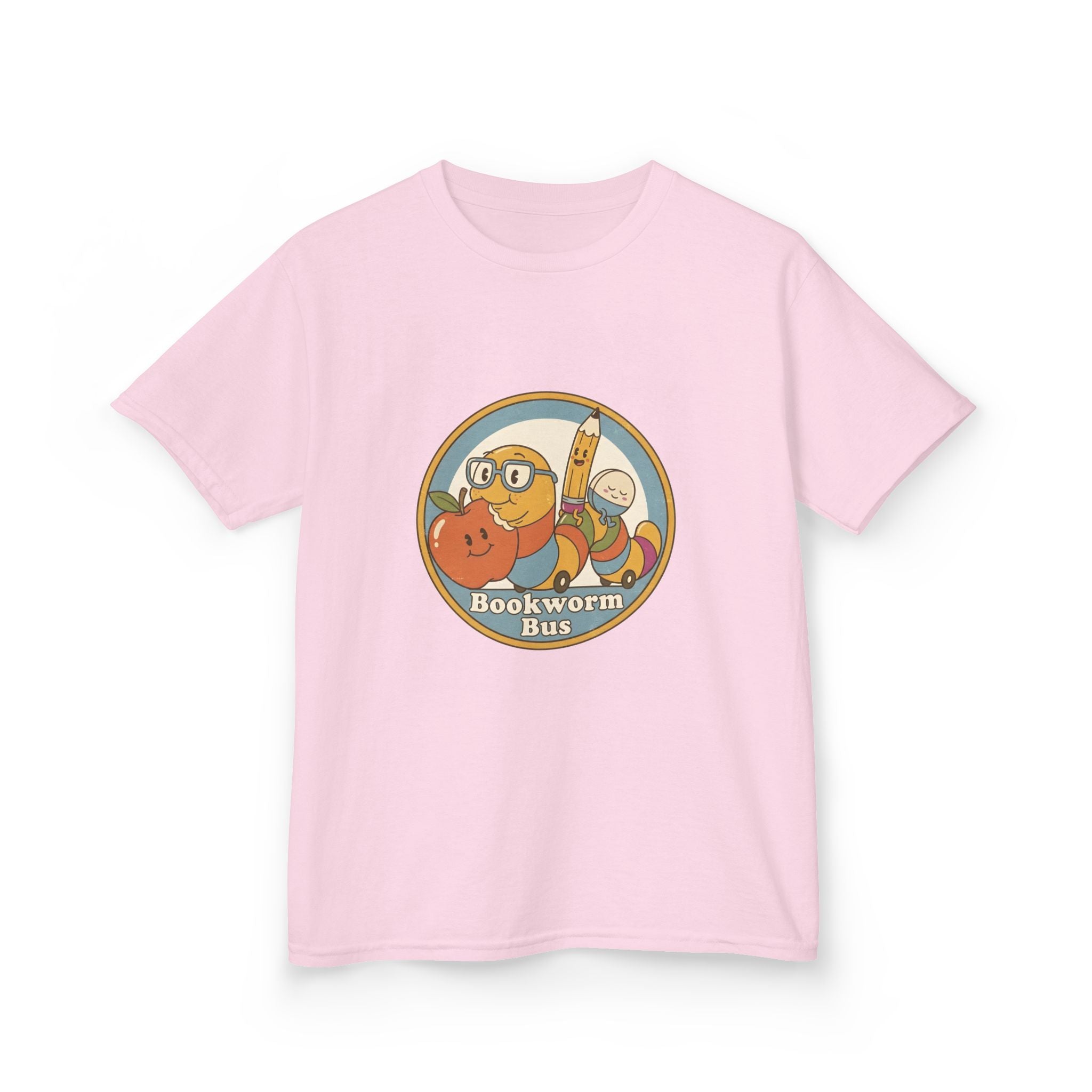 Kids Bookworm T-Shirt - School Bus | Educational Learning