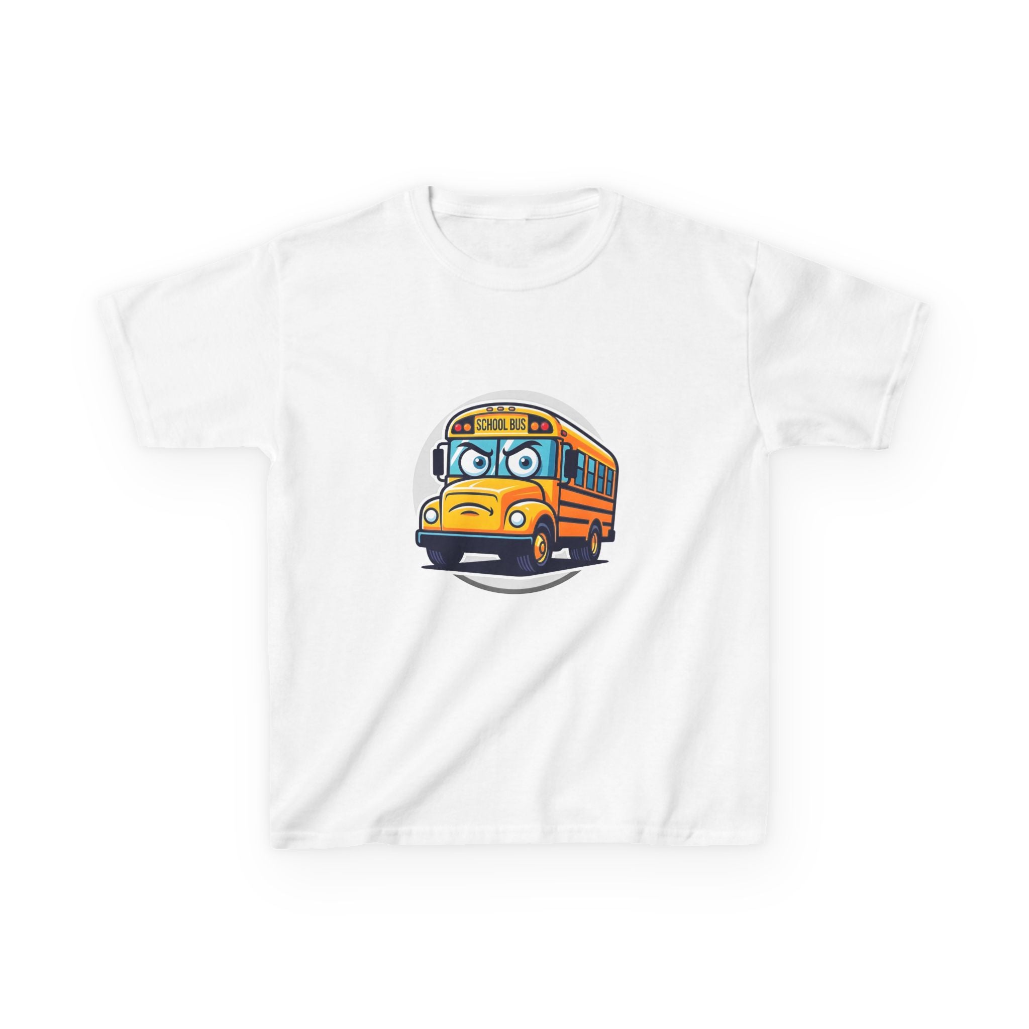 Kids T-Shirt - Angry SCHOOL BUS Cartoon Tee | Funny Character
