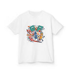 Kids Back to School Tee - Playful School Supplies Cartoon