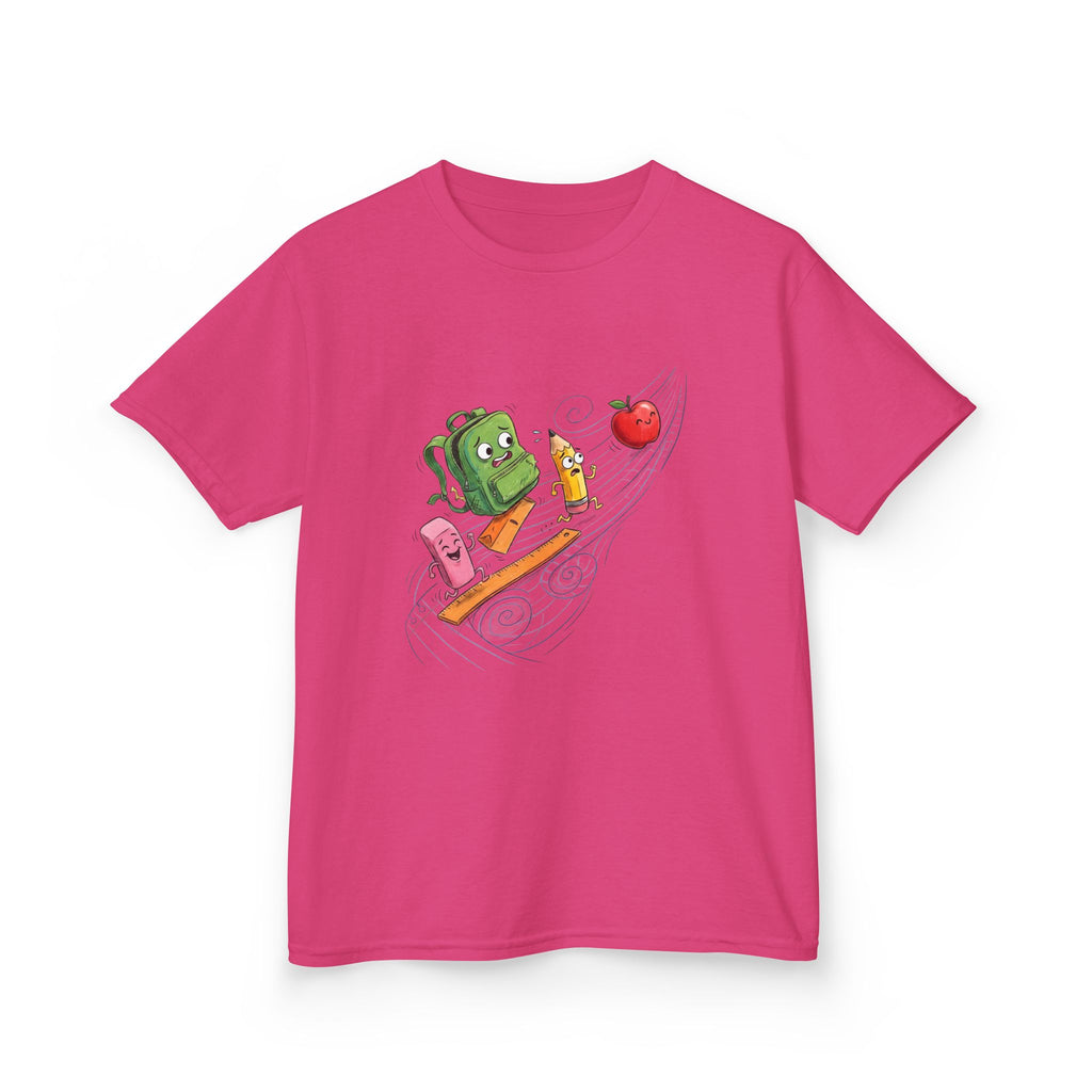 Kids Cartoon School Supplies T-Shirt - Back to School Chaos | 2026