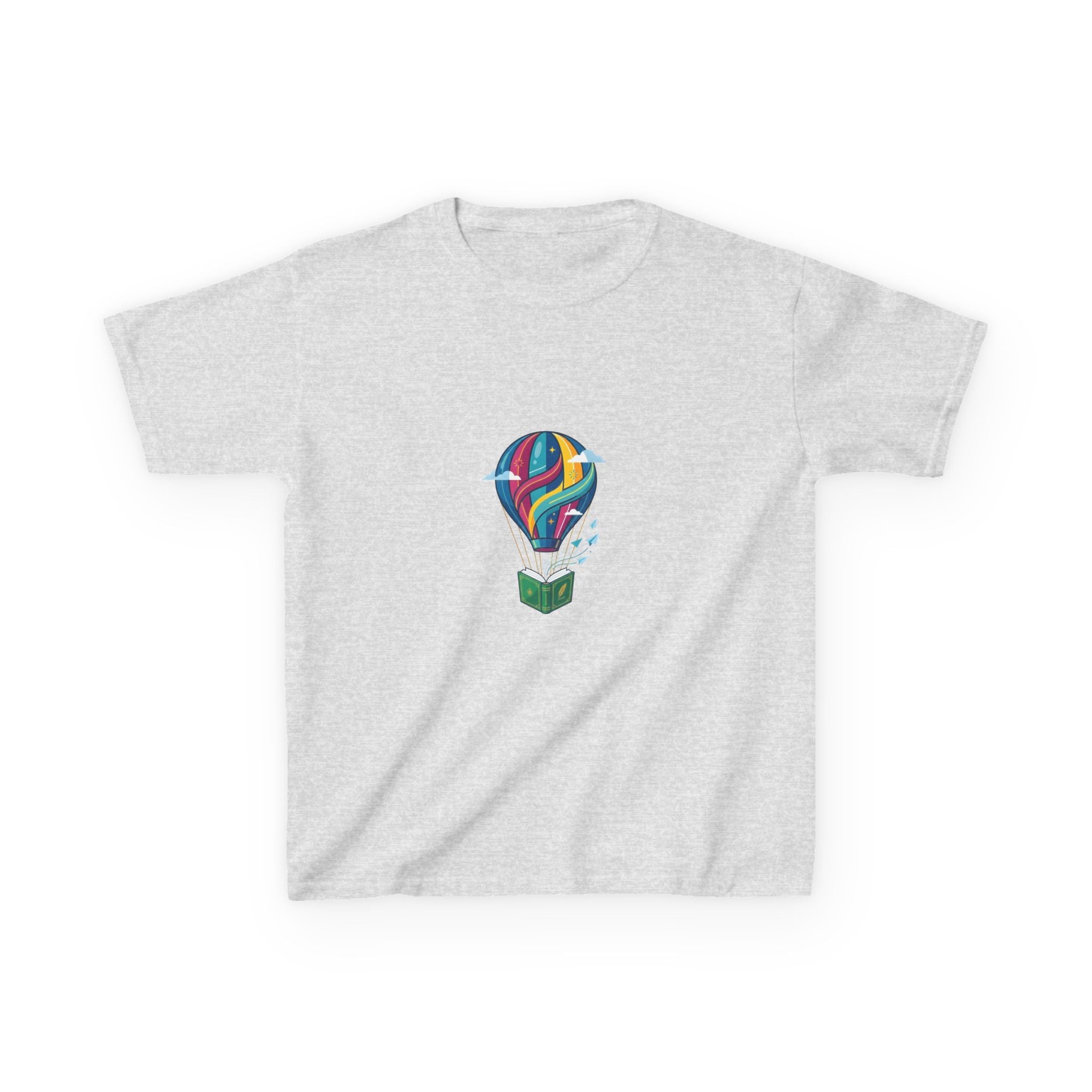 Kids T-Shirt - Bookworm Hot Air Balloon Reading Adventure Tee