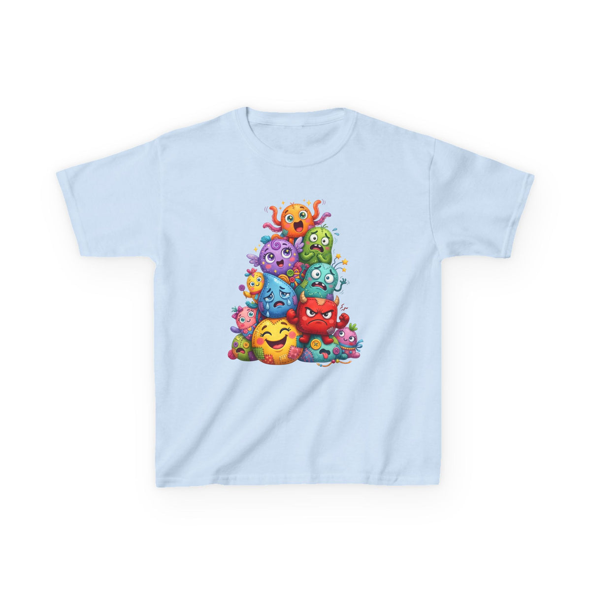 Kids T-Shirt - Cute Monster Pile | Whimsical Cartoon Design
