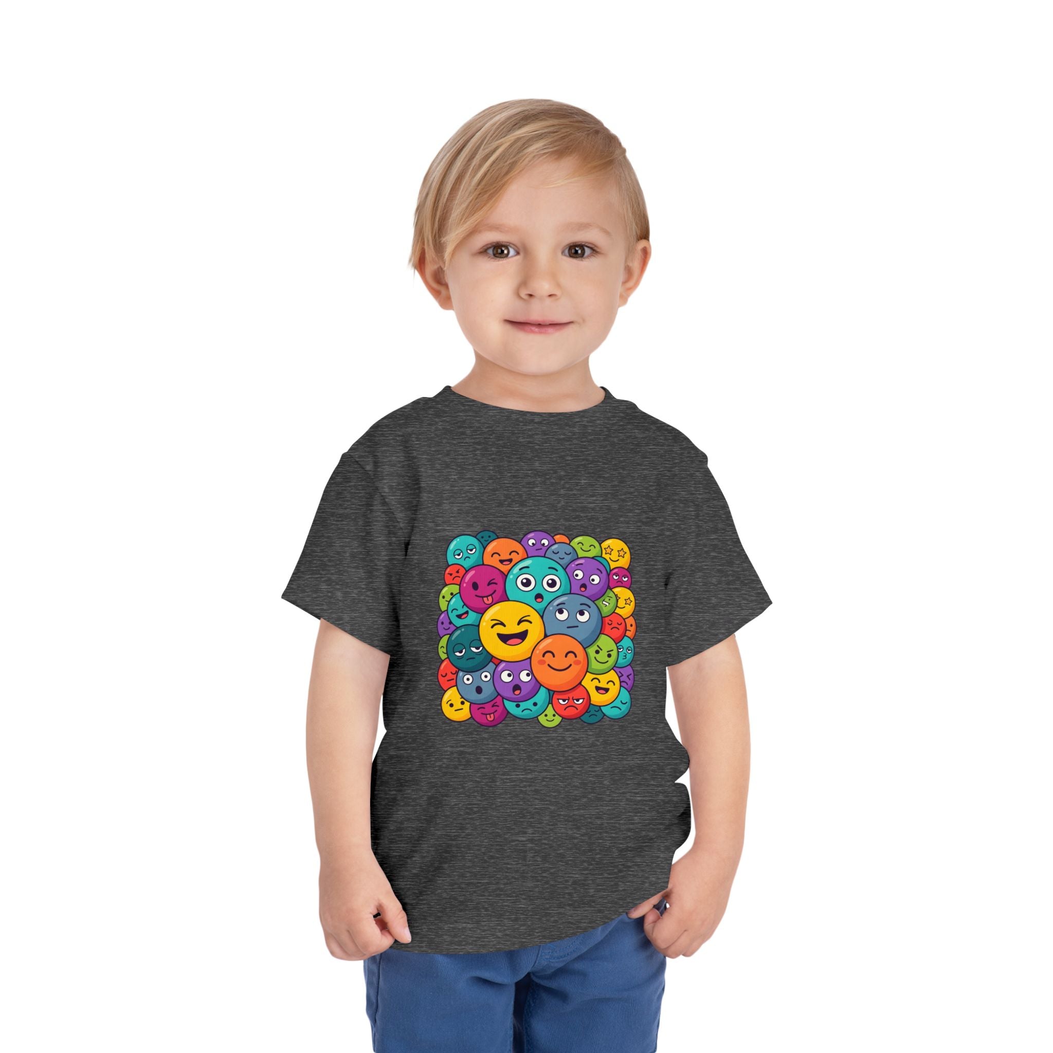 Toddler Tee - Expressive Emoji Faces | Kids Emotions & Feelings