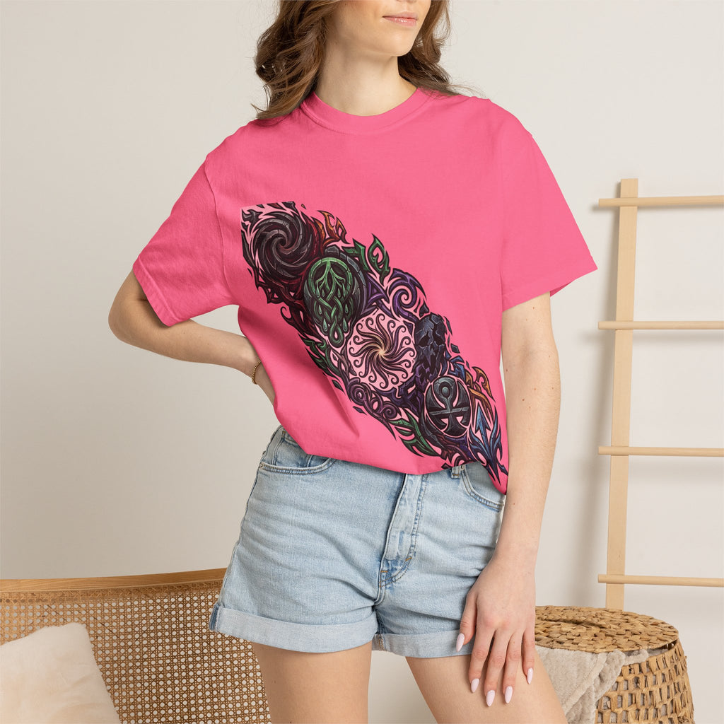 Unisex T-shirt - Dark Fantasy Celtic Skull Ankh | Garment-Dyed