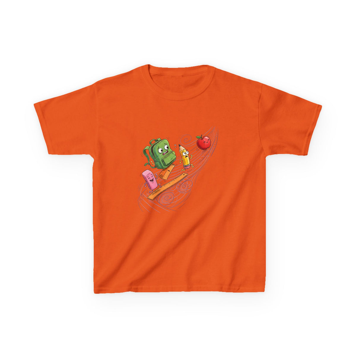 Kids Cartoon School Supplies T-Shirt - Back to School Chaos | 2026