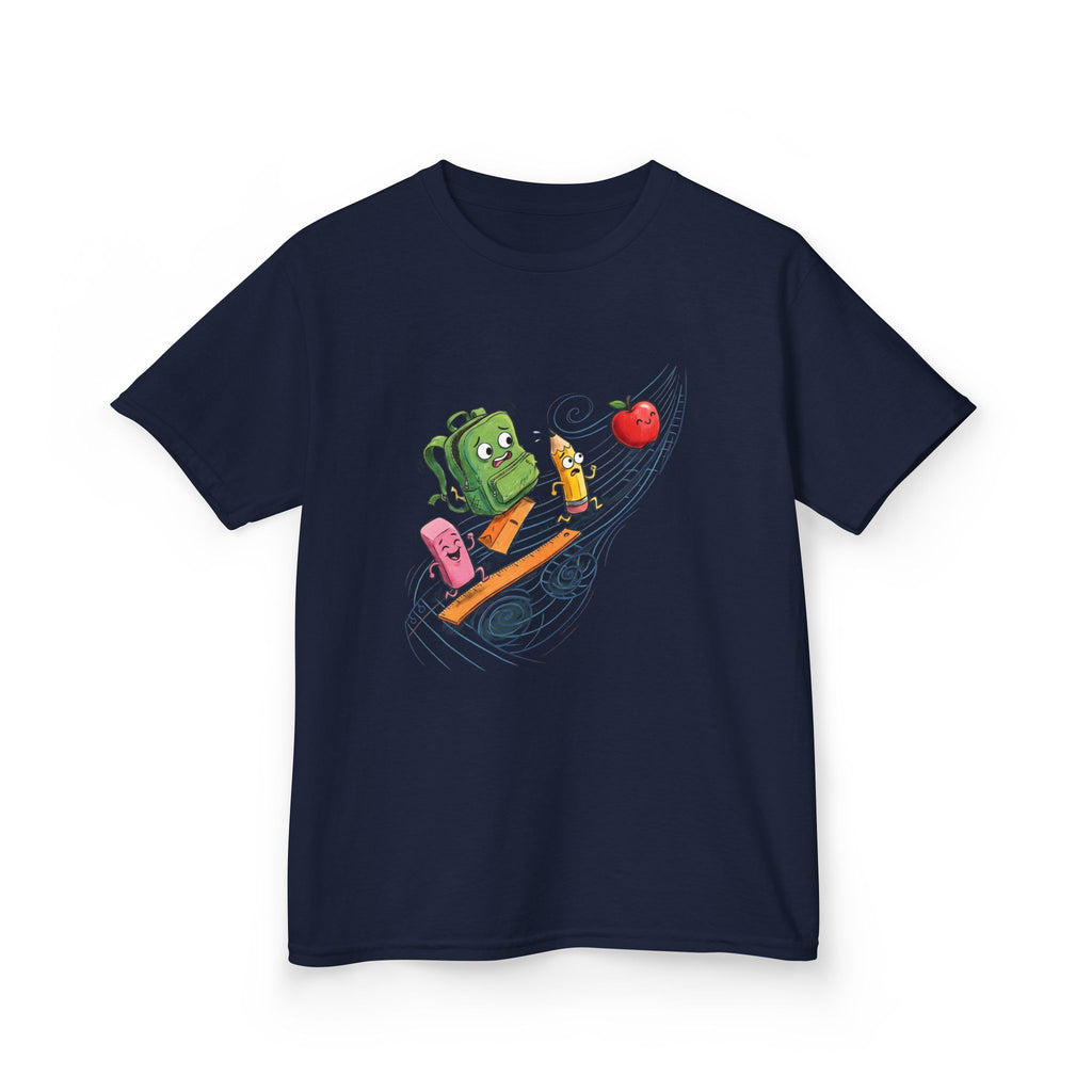Kids Cartoon School Supplies T-Shirt - Back to School Chaos | 2026