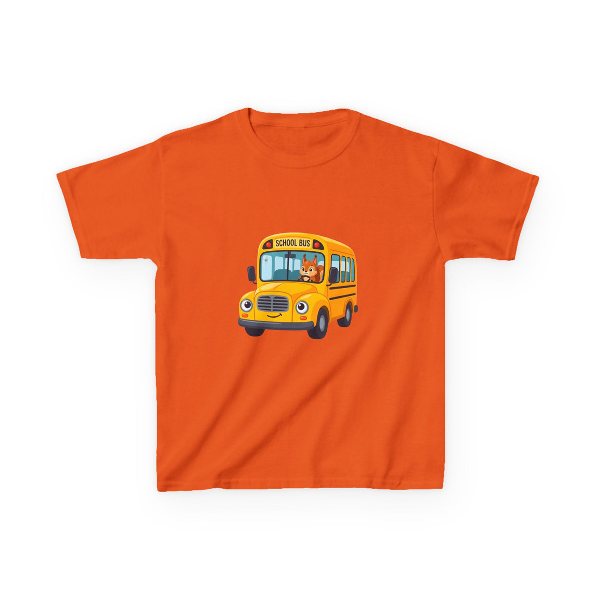 Kids School Bus T-Shirt - Cute Squirrel Driving Cartoon Tee | Back to