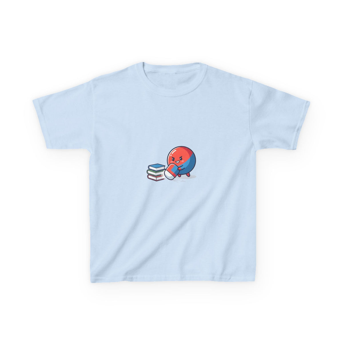 Kids Heavy Cotton Tee - Cute School Learning Cartoon Shirt