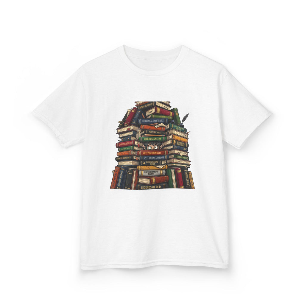 Kids Magic Studies Tee - Whimsical Fantasy Books & Goblin Geometry