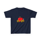 Kids T-Shirt - Apple On Wheels Graphic | Whimsical Fruit Car