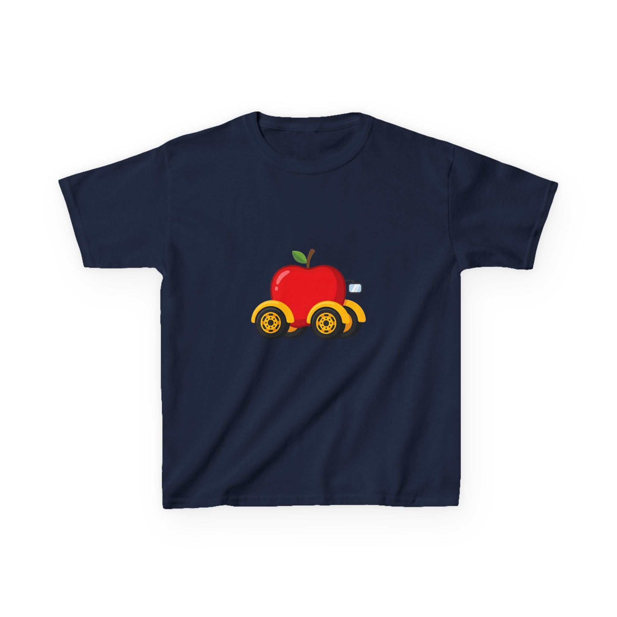 Kids T-Shirt - Apple On Wheels Graphic | Whimsical Fruit Car