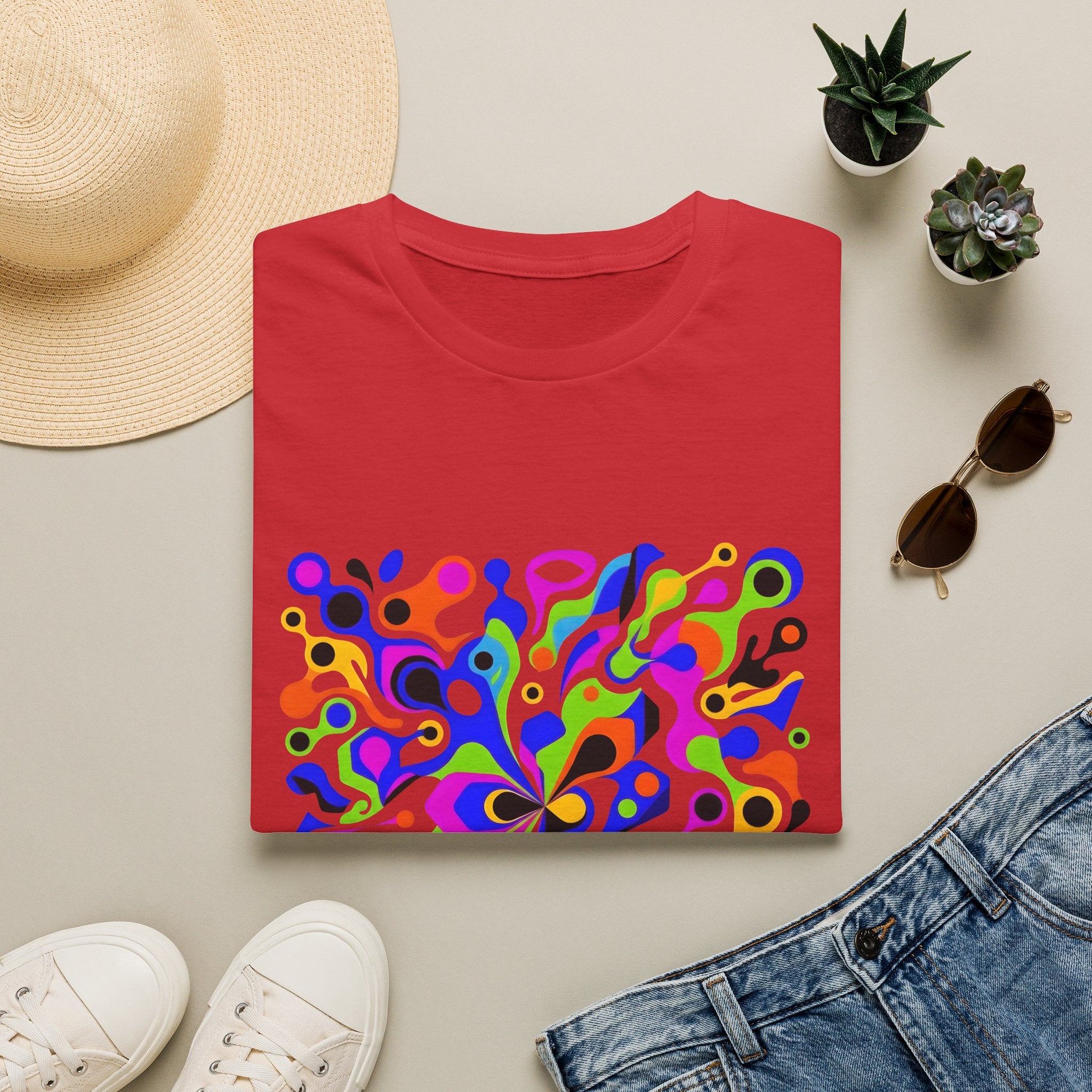 Unisex T-Shirt - Vibrant Organic Abstract | Psychedelic Flow