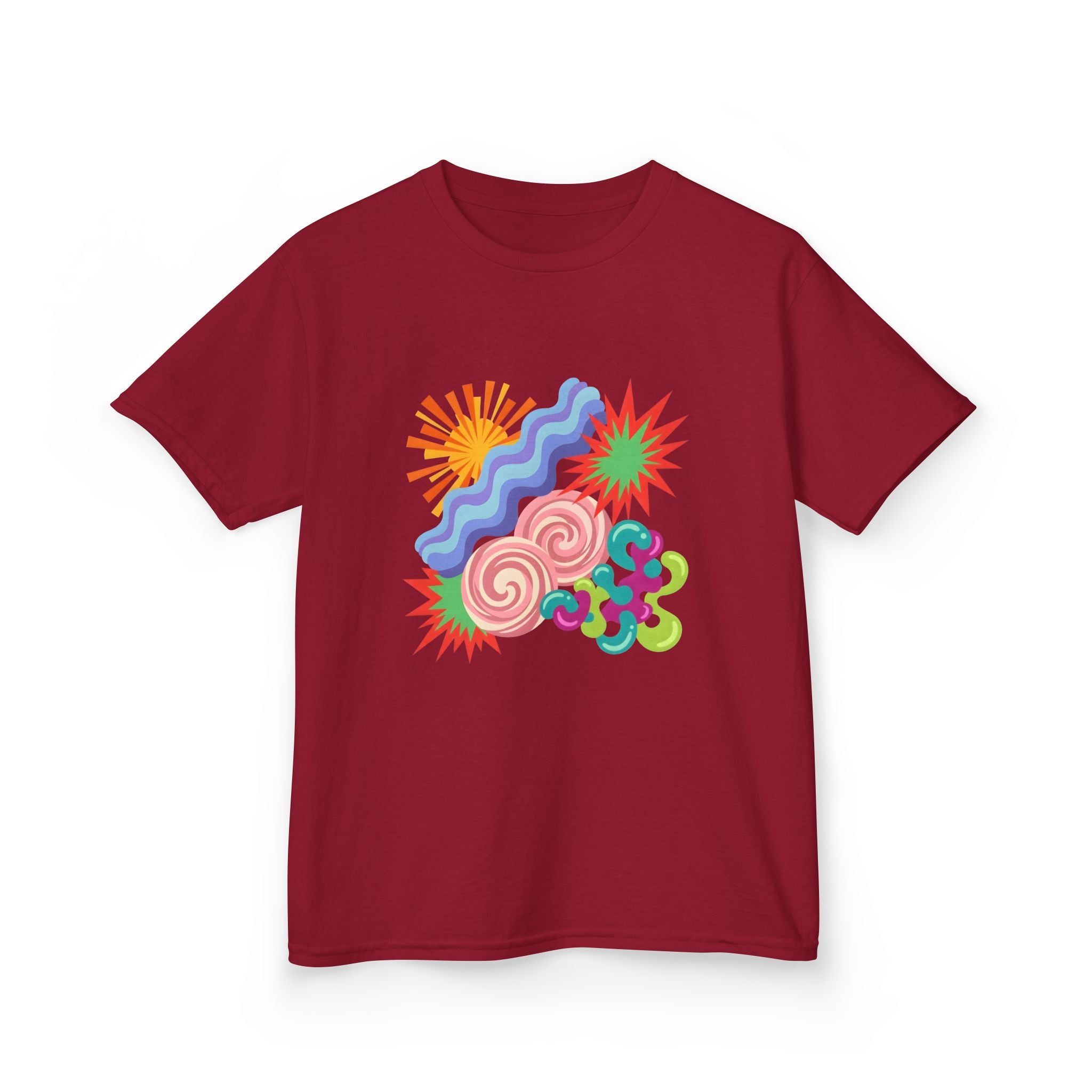 Kids T-Shirt - Playful Candy Explosion Abstract Art