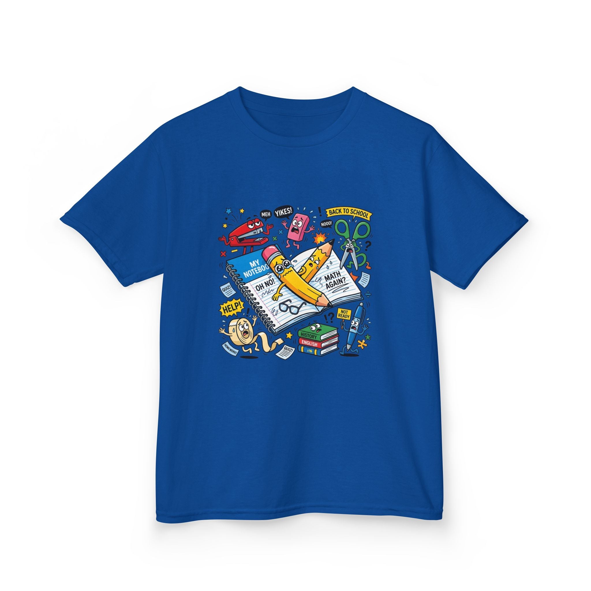 Kids Tee - Back to School Anxiety MEH YIKES! Funny Student