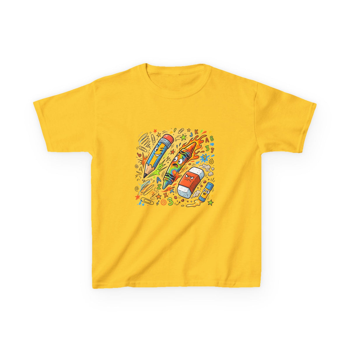 Kids Tee - Vibrant Doodle School Supplies | Back to School