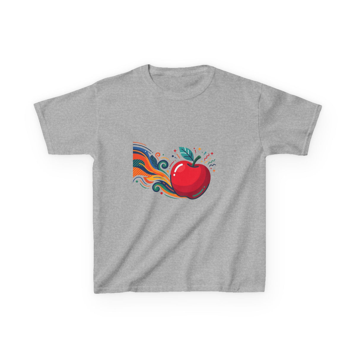 Kids Abstract Fruit Tee - Vibrant Apple Art | Creative Design