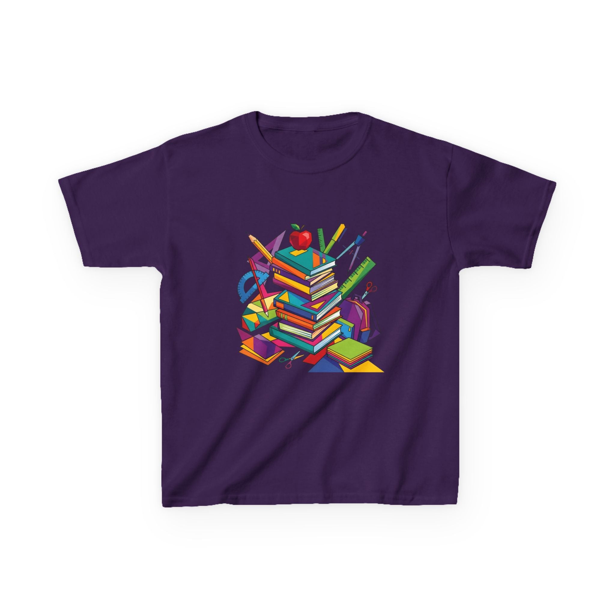 Kids T-Shirt - Geometric School Supplies Tee | Back to School