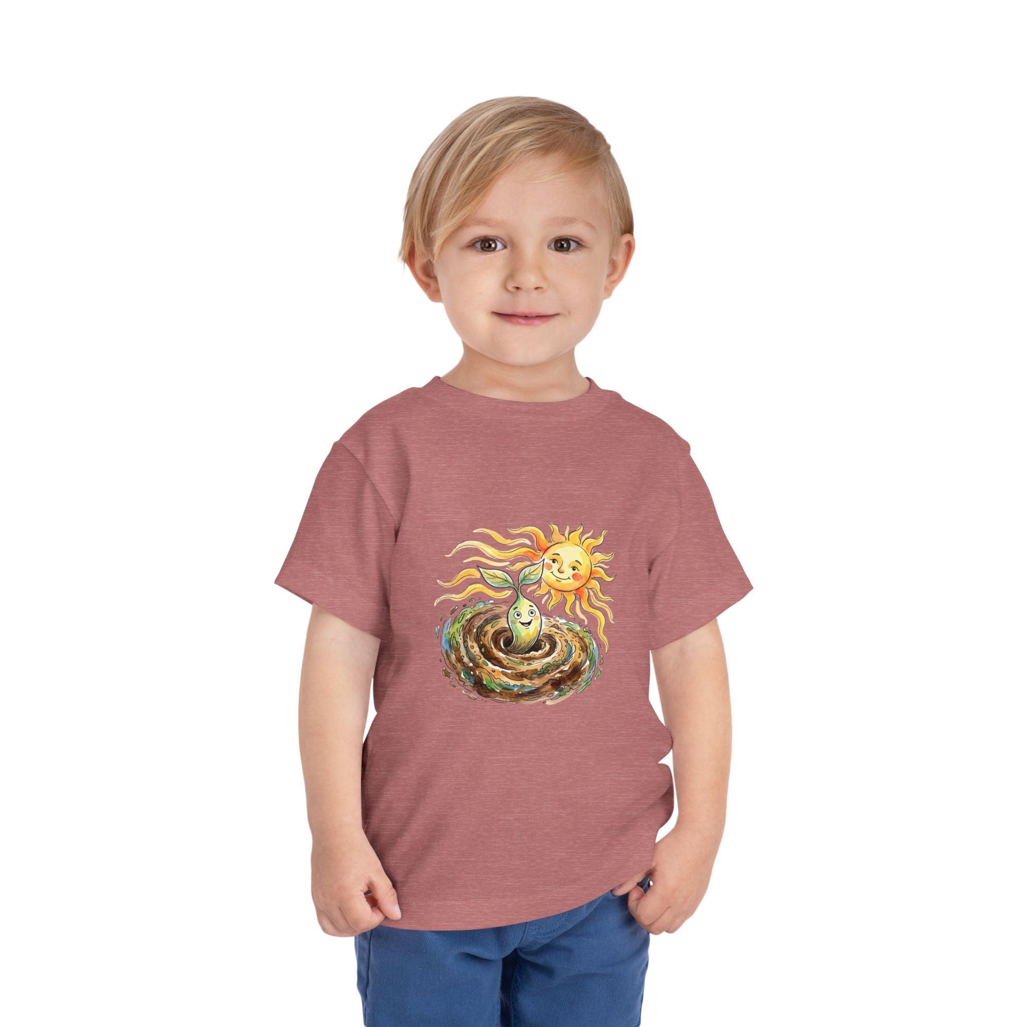 Toddler Tee - Whimsical Nature Growth Life Cycle Shirt | Earth Sun