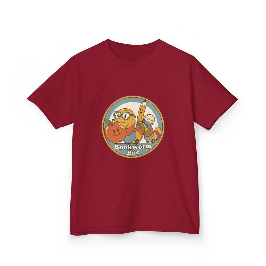 Kids Bookworm T-Shirt - School Bus | Educational Learning