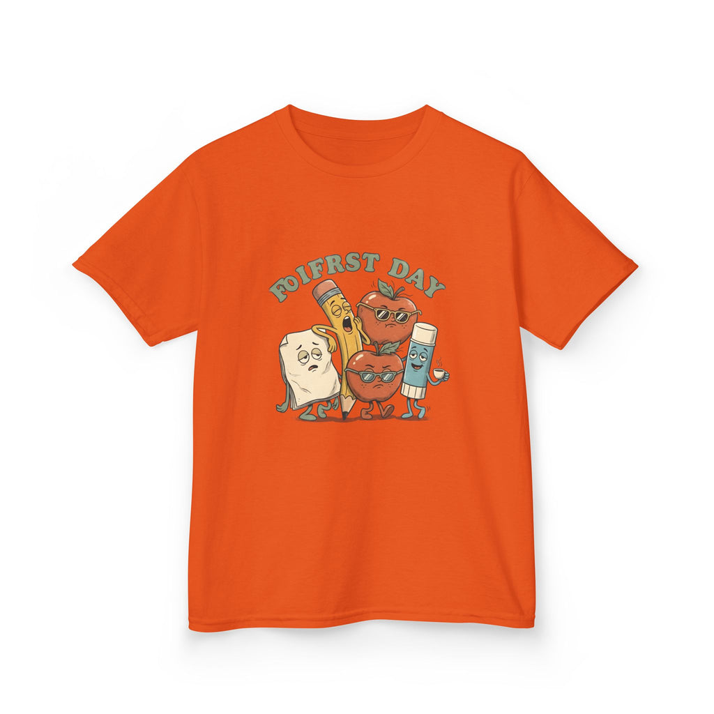 Kids Tee - Funny "FIRST DAY" Tired School Supplies Back to School 2026