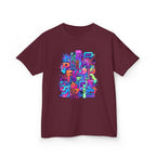 Kids Glitch Art Tee - FUNGUS Neon Cyberpunk Design | Retro