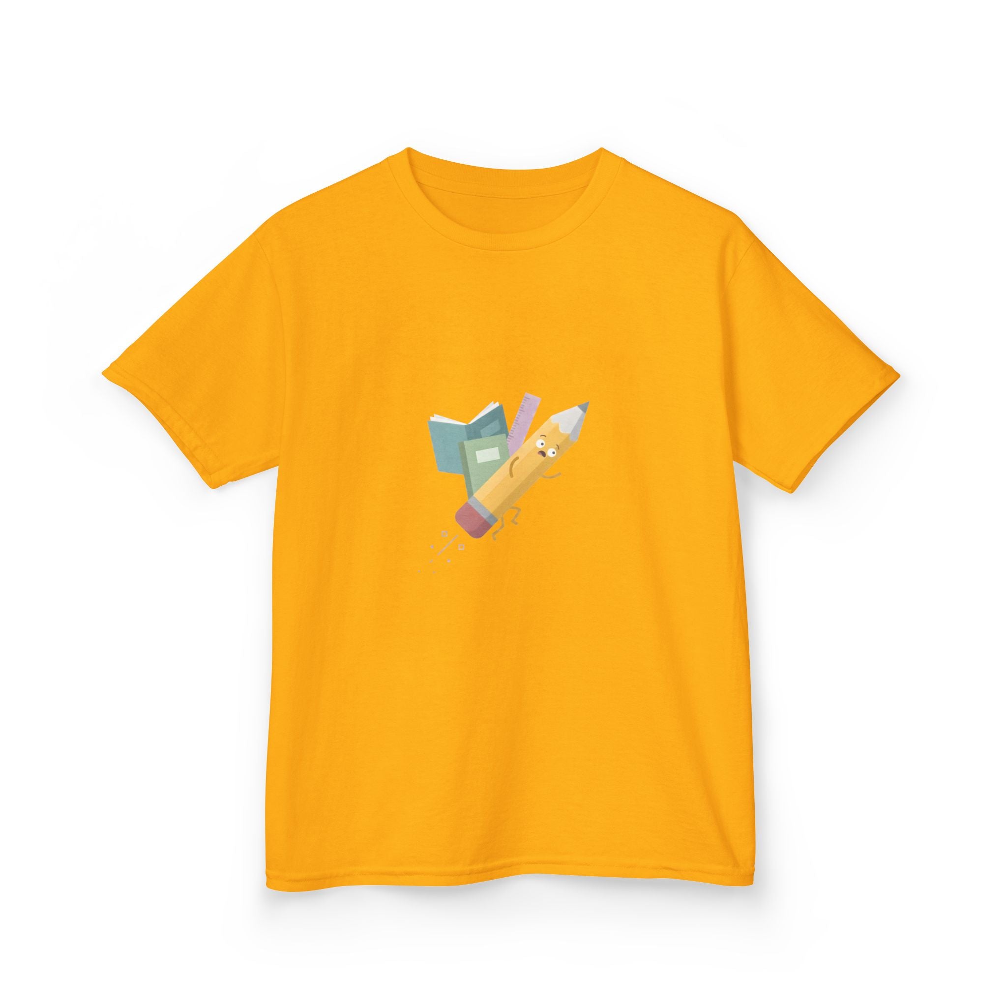 Kids Tee - Playful School Supplies Cartoon | Back to School Fun