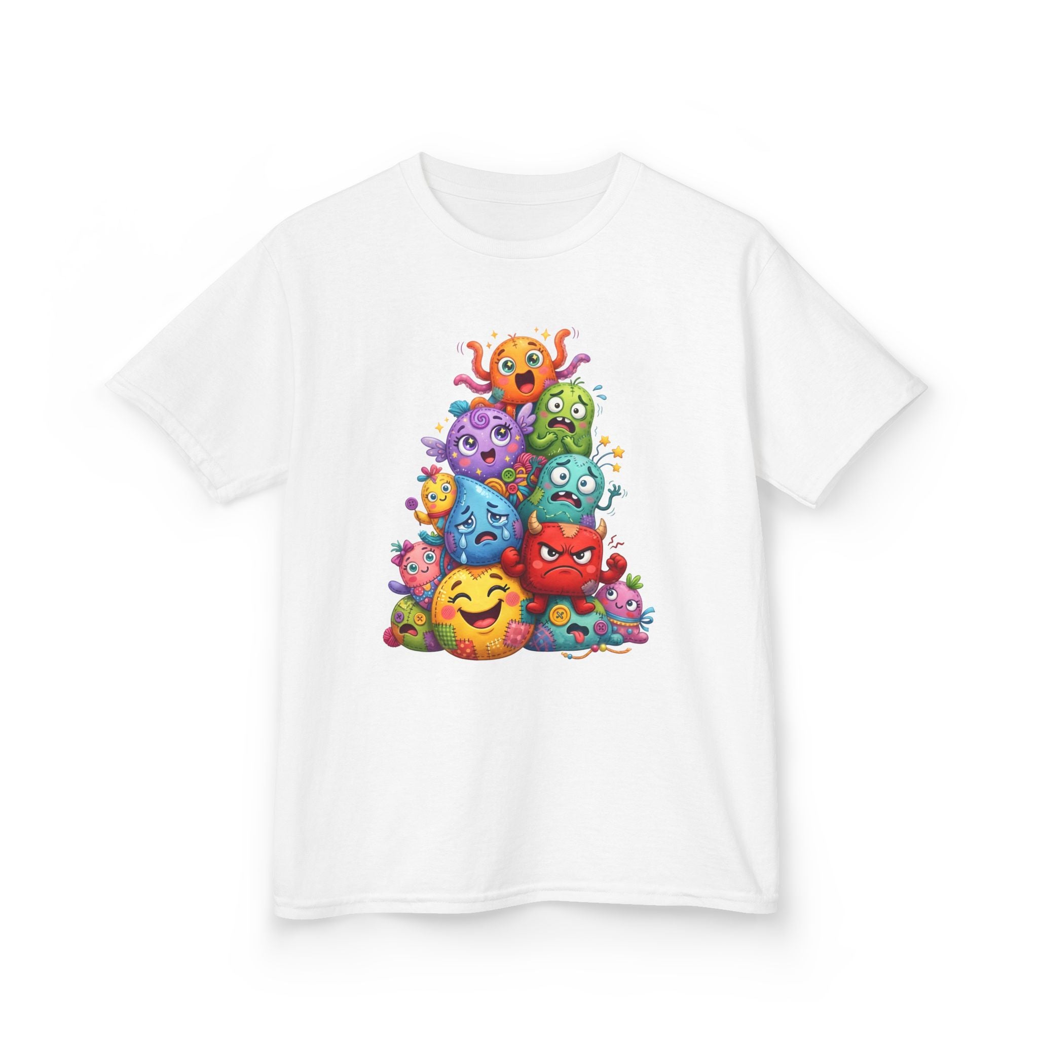 Kids T-Shirt - Cute Monster Pile | Whimsical Cartoon Design