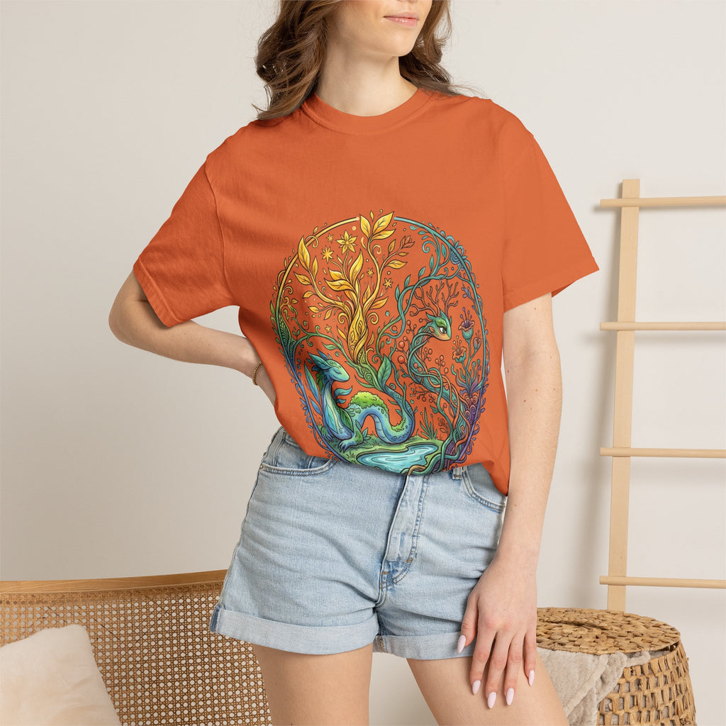 Elemental Dragon Tree T-Shirt - Mystical Nature Art | Comfort Colors