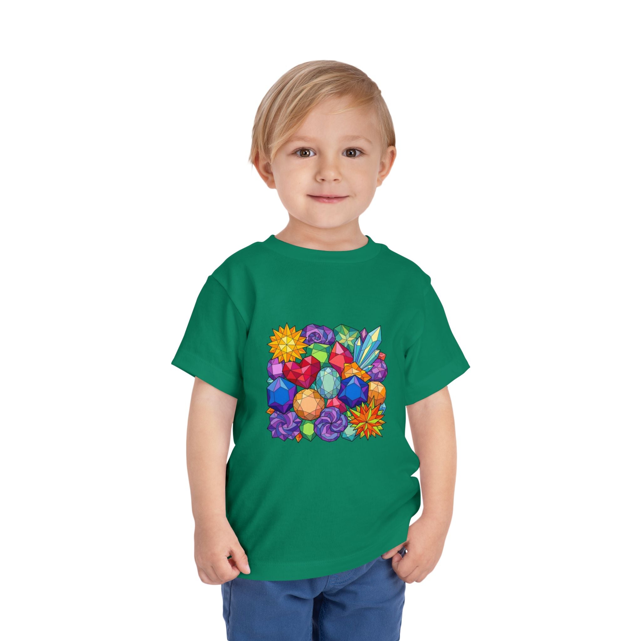 Toddler Tee - Vibrant Geometric Crystal & Gemstone Shirt