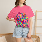 Garment-Dyed T-shirt - Joyful Abstract Creatures | Whimsical Graphic
