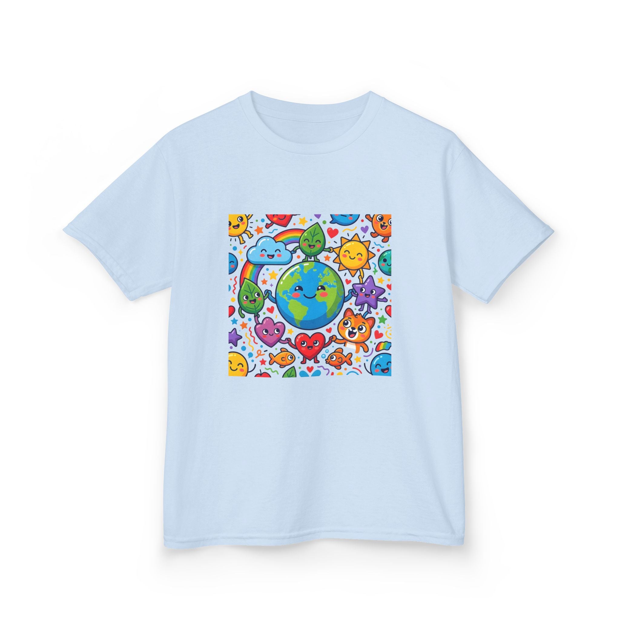 Kids Earth Day Tee - Happy Cartoon Planet | Nature Lovers