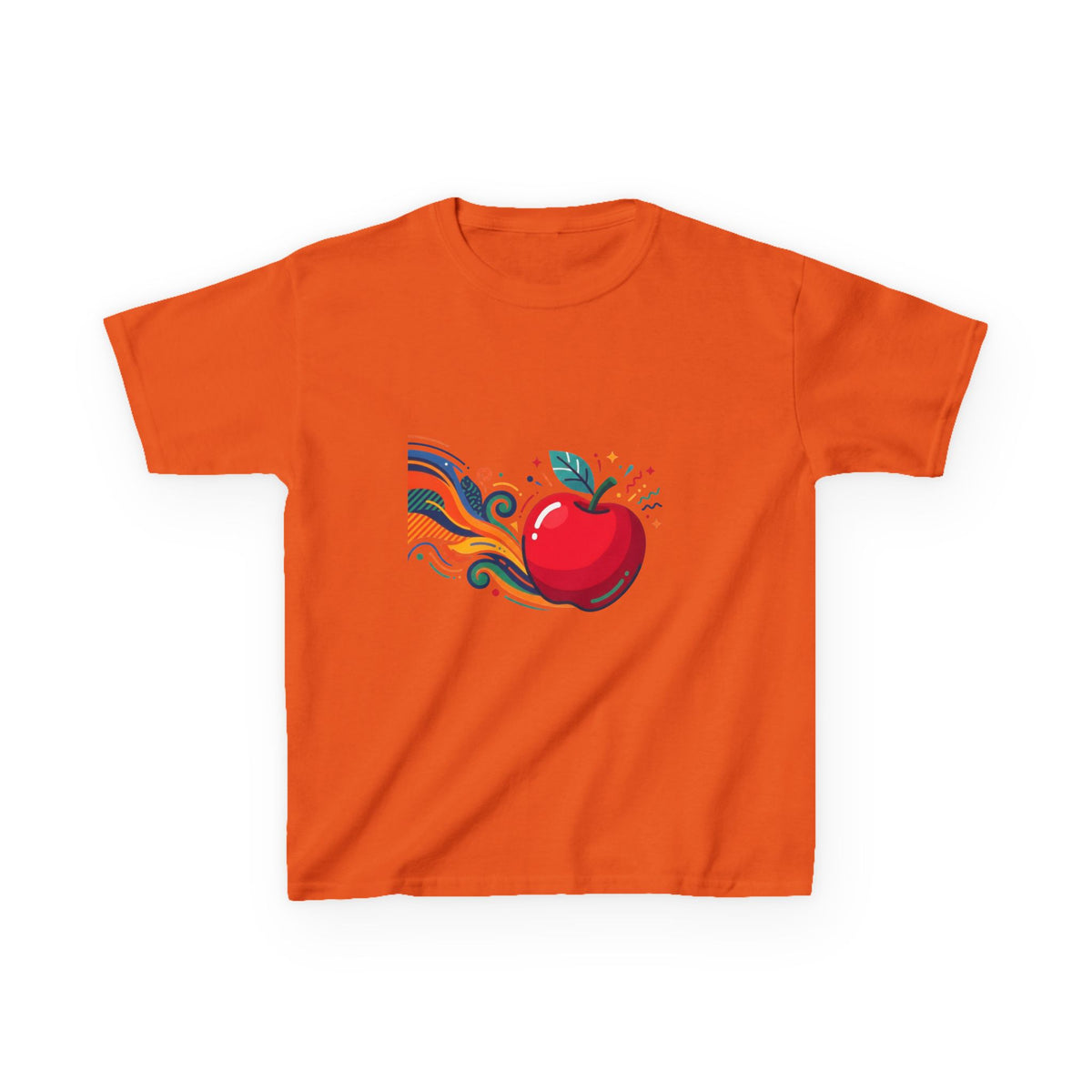 Kids Abstract Fruit Tee - Vibrant Apple Art | Creative Design