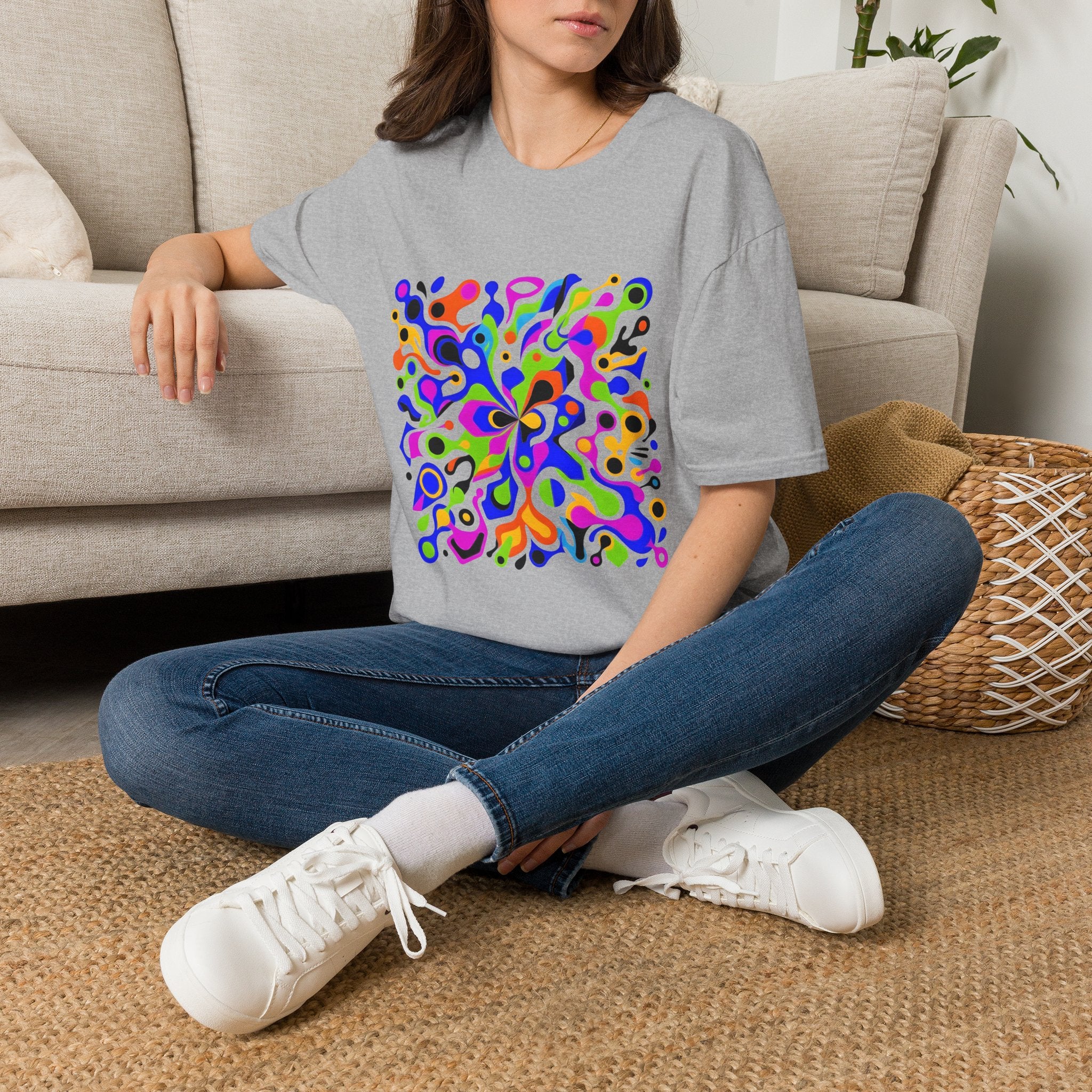 Unisex T-Shirt - Vibrant Organic Abstract | Psychedelic Flow