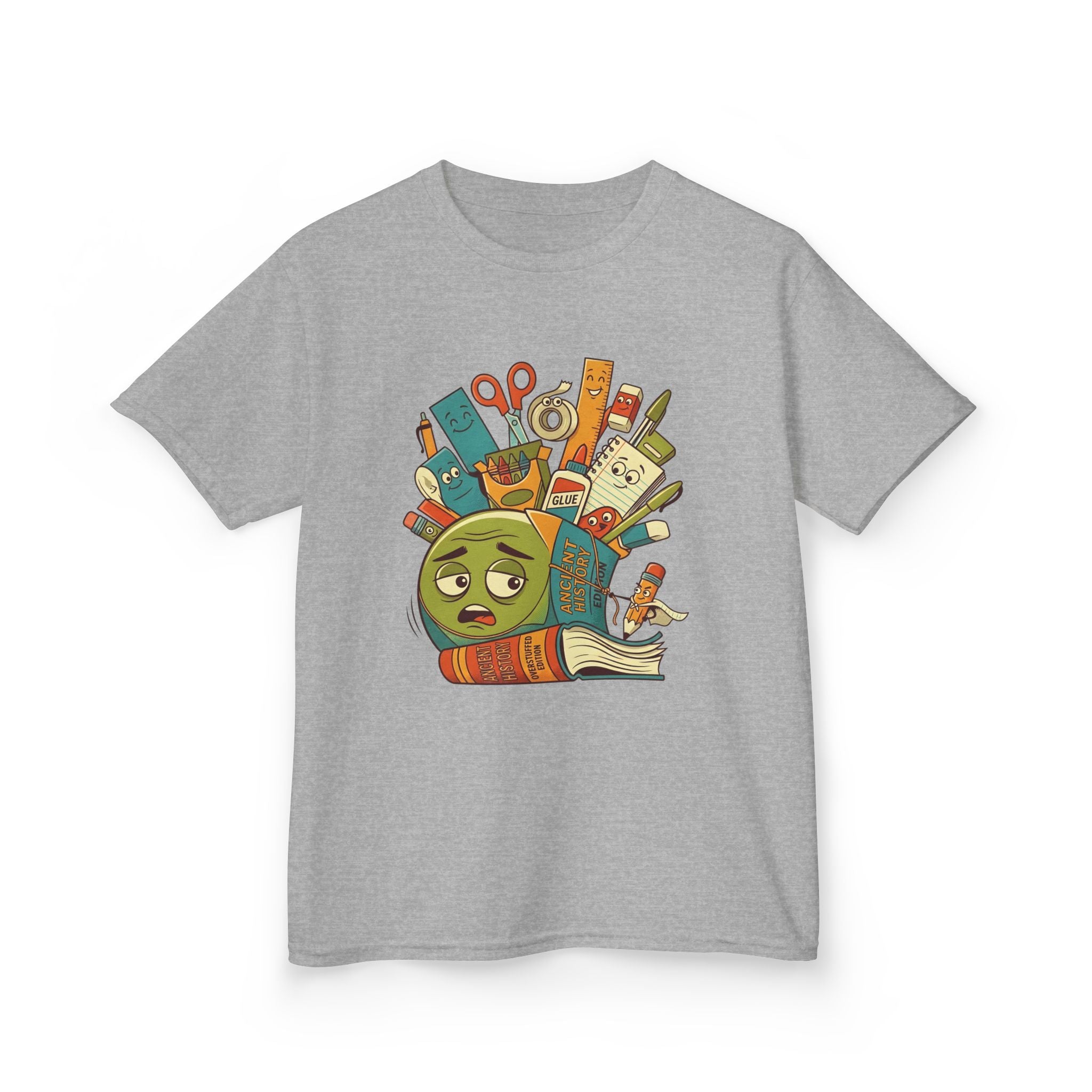 Kids Tee - Ancient History Overstuffed Edition | School Stress Back