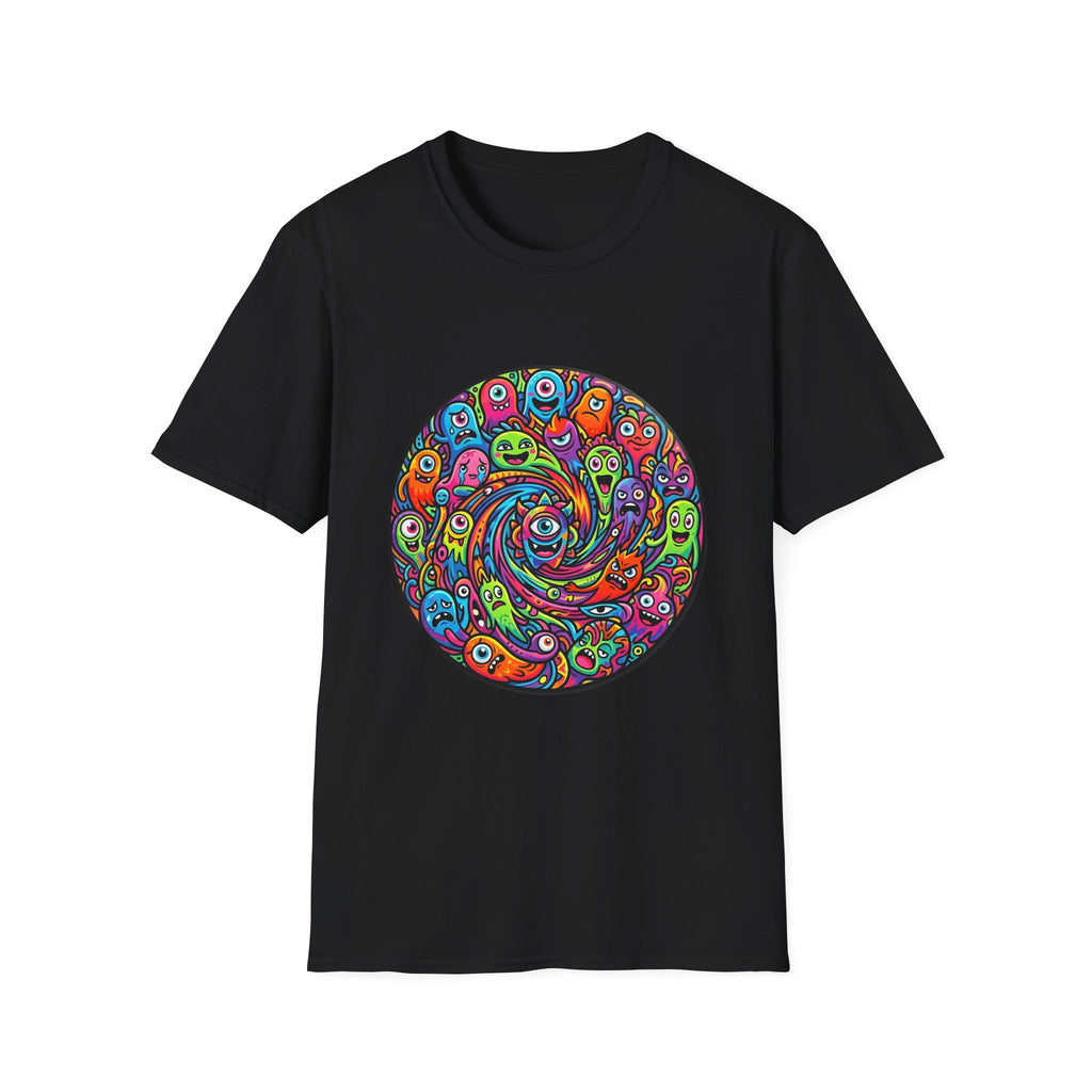 T-Shirt - Psychedelic Monster Swirl | Vibrant Alien Party