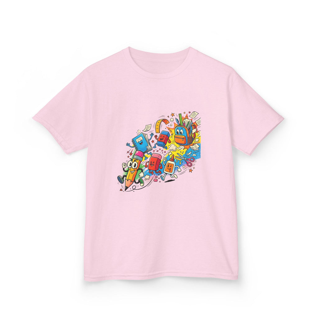 Kids Back to School 2026 Tee - Cartoon School Supplies