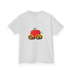 Kids T-Shirt - Apple On Wheels Graphic | Whimsical Fruit Car