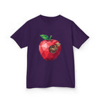 Kids Steampunk T-Shirt - Low Poly Geometric Mechanical Apple Worm