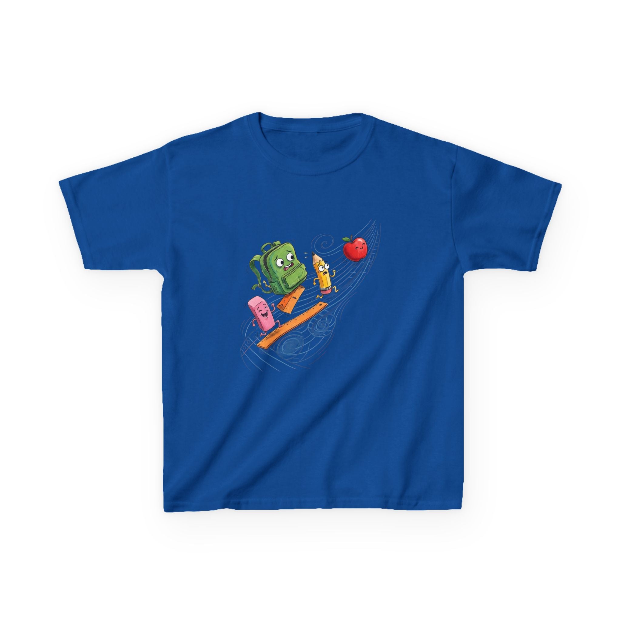 Kids Cartoon School Supplies T-Shirt - Back to School Chaos | 2026