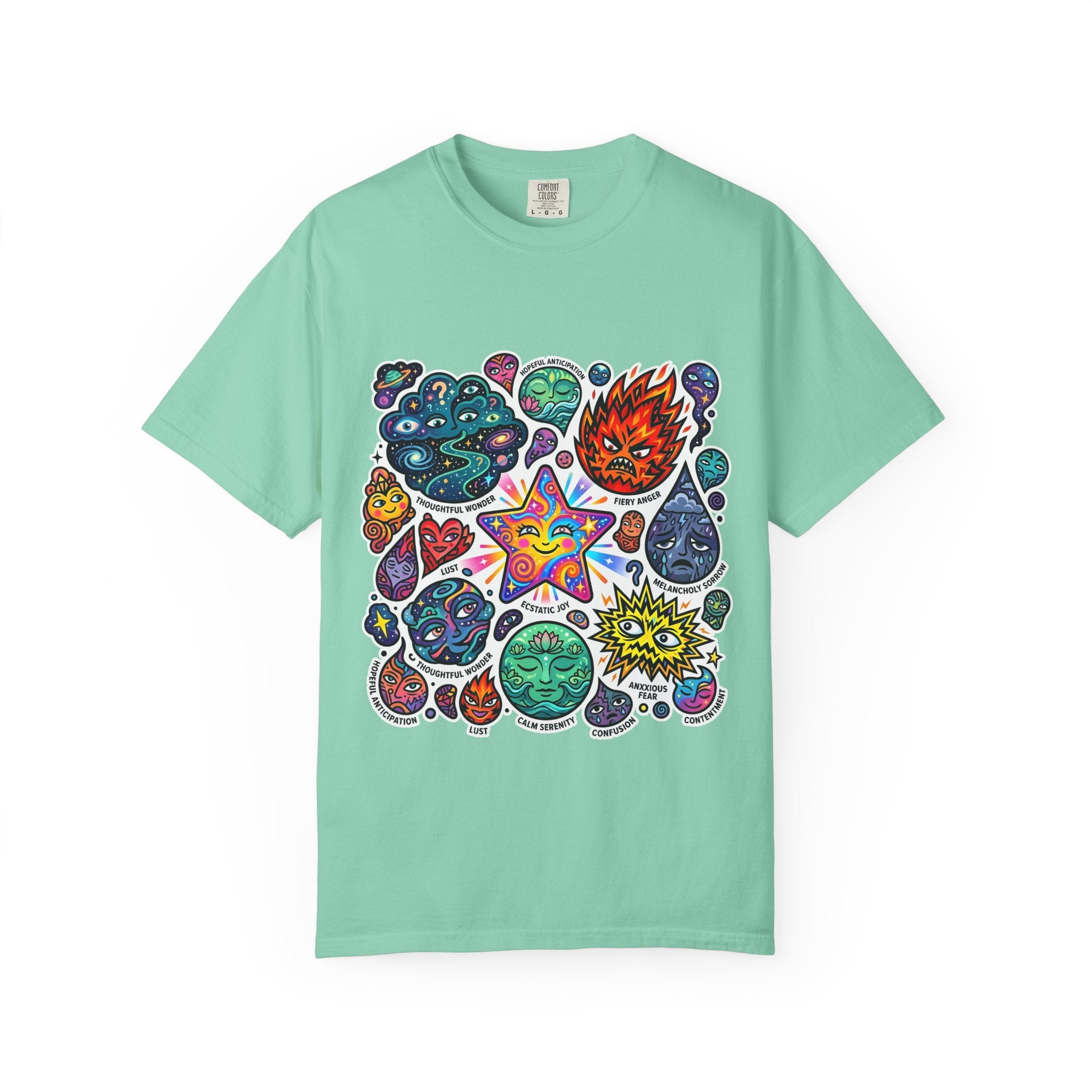 Comfort Colors T-Shirt - Psychedelic Emotions Art | Mental Health