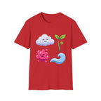 Cute Nature T-Shirt - Whimsical Cloud Sprout Wave Design | Unisex